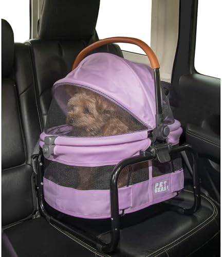 Pet Gear No-Zip View 360 Pet Carrier & Car Seat, 15", Bright Lilac