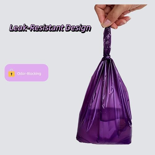 Purple T-Shirt Poop Bags with Easy-Tie Handles(90 Count)