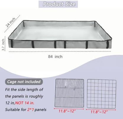 Guinea Pig Cage Liner Tarp Bottom Waterproof and Washable Base Also for Rabbits, Bunny, Chinchesillas, Hedgehog, Ferrets and Other Small Animals(24x84 inches)