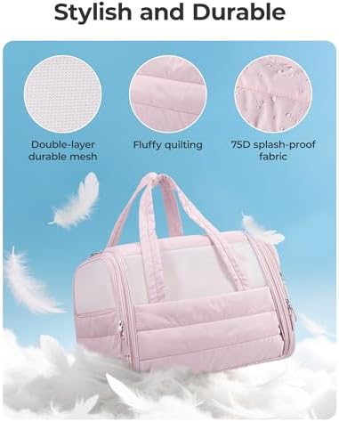 BAGSMART Cat Carrier Soft-Sided Puffy Quilted Collapsible Pet Travel Bag