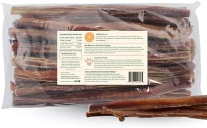 Bully Sticks for Large Dogs 12" – Single Ingredient, 20-Pack