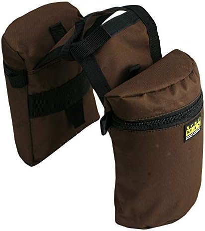 TrailMax Horse Horn Bags for Trail Riding – Medium & Large Western Saddle Horn Bags for Horses & Mules, Insulated Trail Gear with Secure Fit & Grab-and-Go Liners, Medium, Brown