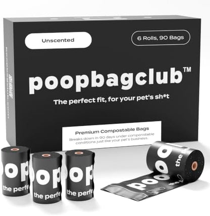 Unscented Dog Poop Bags - Extra Thick Leak Proof for Dogs - Certified Compostable - Earthminded Essential Accessory for Daily Walks and Easy Cleanup - 90 Bags
