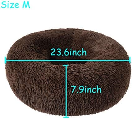 Dog Bed for Small Dogs & Cats, 24 Inch Medium Fluffy Washable Donut Bed