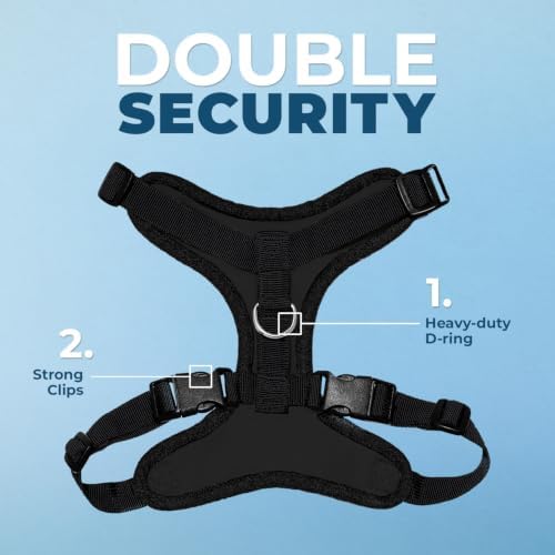 Voyager Step-in Lock Dog Harness - Black, X-Large