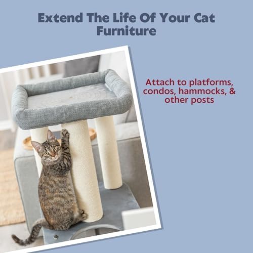 TRIXIE Replacement Sisal Post for Cat Scratching Posts, Backup Scratcher for Indoor Cat Furniture, Trees and Towers, 3.5 in x 11.8 in (9 x 30 cm)