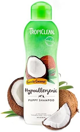 TropiClean Gentle Puppy Shampoo, Sensitive Skin, Coconut Scent, 20oz