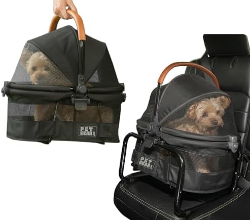 Pet Gear No-Zip View 360 Pet Carrier & Car Seat, 15", Dark Charcoal