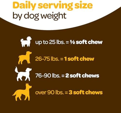 Turmeric for Dogs Soft Chews | Hip and Joint Chews for Dogs Comfort & Mobility with Collagen for Dogs | Dog Joint Supplement for All Ages Breeds & Sizes | NASC Certified & Made in The USA | 60 Chews