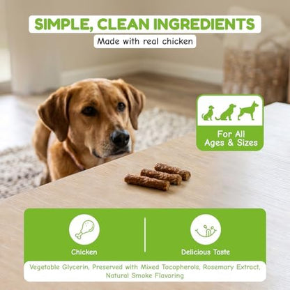 Loving Pets Natural Value Chicken Sausages - Soft Jerky Dog Treats for Large & Small Breeds - Healthy Gluten, Wheat, Soy & Grain Free Pet Treats for Dogs
