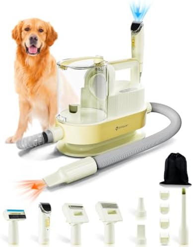 PETGUGU Dog Grooming Vacuum Kits with Clipper Dryer Kit Grooming/Trimming
