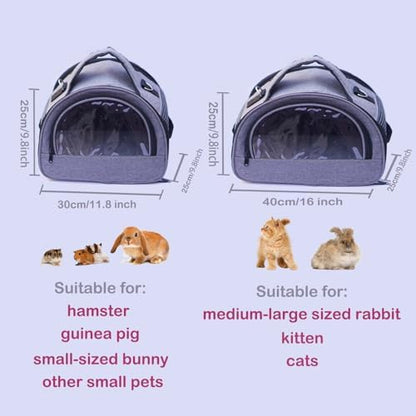 Bunny Carrier, Portable Small Pet Bag with Water Bottle Holder