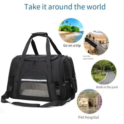 Cat Carrier Bag, Airline Approved Soft Carrier for Cats & Small Dogs
