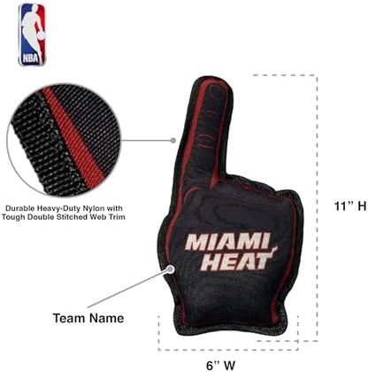 Pets First NBA #1 Fan Toy. Best Sports Dog Toy with Double Stitched Trim and Tough Nylon Material Filled with Chewable Polyfil and Inner Squeaker