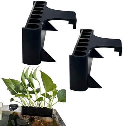 2PC 7 Holes Upgraded Aquatic Plant Cup Holder for Fish Tank - Perfect for Aquaponic Cultivation and Aquascape Decorations on Top of Tank