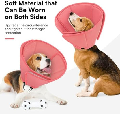 Queenmore Soft Dog Cone Collar, Adjustable Comfy Dog Cone After Surgery