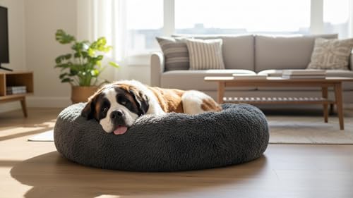 The Dog’s Bed Calming Donut Dog Bed, Machine Washable Removable Zip Cover