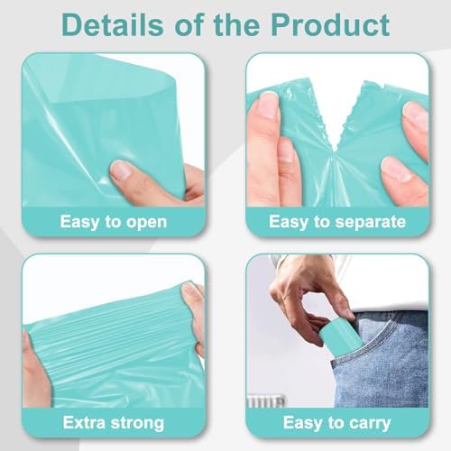Toplive Dog Poop Bags Rolls, Dogs Waste Bag for Dog Doggie, Thick & Leak-Proof Poop Bag Doggy for Outdoor Puppy Walking and Travel, 16 Rolls (240 Bags), Blue
