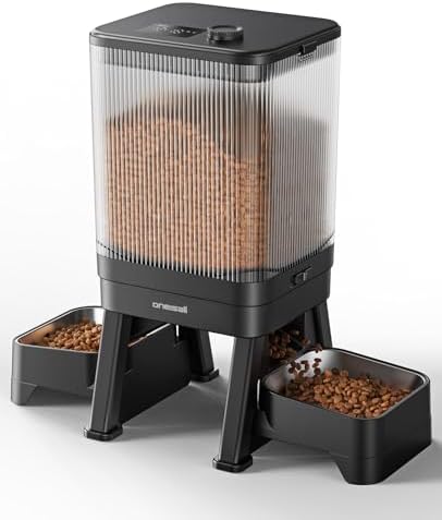oneisall Automatic Cat Feeder for 2 Cats Pets, 32 Cups/7L