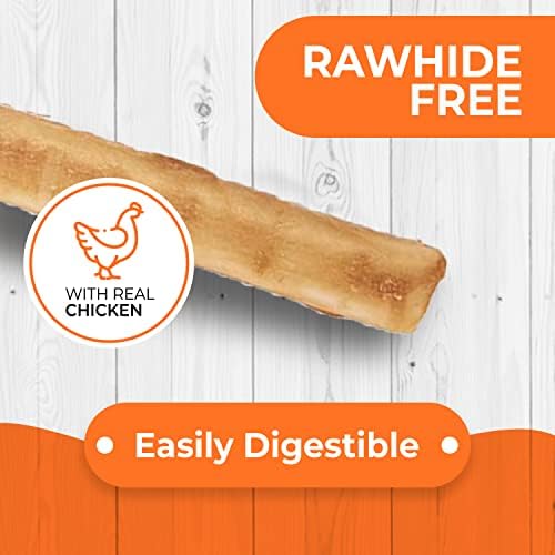 Canine Naturals Rawhide Free Chicken Recipe Dog Chews, Sticks, 10 Count