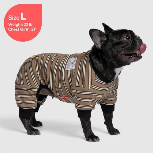 KYEESE Striped Dog Pajamas for Small Medium Dog Stretchy Onesie Daily Wear