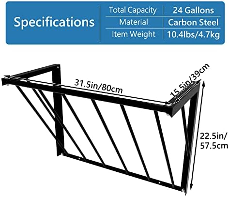 2Pcs Horse Hay Feeder 24 Gallon Capacity