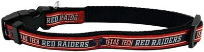 Pets First Collegiate PET Collar NEW VERSION Texas Tech Red Raiders Dog Collar, Size Small. Best Sports Team Color for Dogs & Cats. A Shiny & Colorful Dog & Cat Collar Licensed by The NCAA