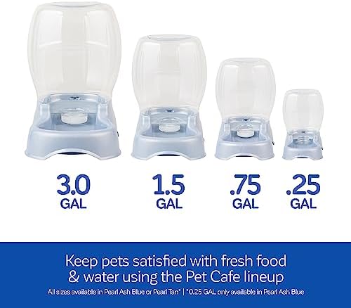 Petmate Pet Cafe Gravity Water Dispenser, 0.75 GAL, Pearl Gray