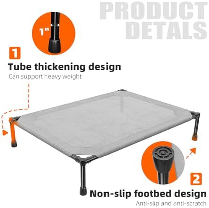Simple Trending Raised Dog Bed for Large Dogs, Outdoor Elevated Dog Cot