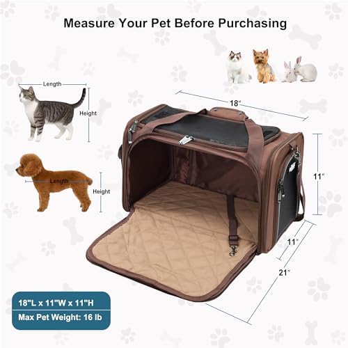 EliteField Deluxe Soft Pet Carrier for Cats and Dogs (3-Year Warranty)