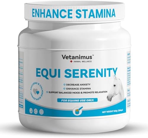 Horse Calming Support Powder – Helps Maintain Relaxed Behavior & Focus | Equine Taurine & Magnesium Blend | 28-Day Supply