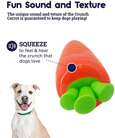 Petstages Crunch Veggies Carrot Dog Chew Toy, Large
