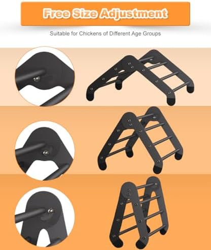 Koutemie Adjustable Chicken Perch for Coop, Small