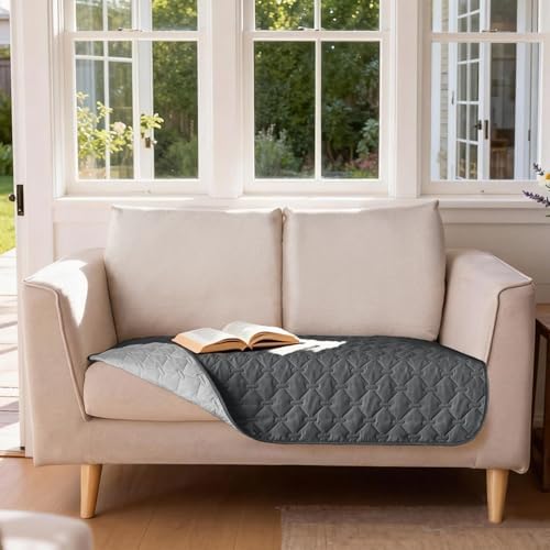 gogobunny Waterproof Loveseat Cover, Reversible Dog Cat Blanket for Couch