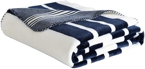 Nautica - Soft Reversible Throw Blanket for Bed & Couch, 50 x 70