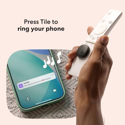 Life360 Tile Sticker - Small Bluetooth Tracker, Remote Finder and Item Locator for Bikes, Glasses and More. Both iOS and Android Compatible. Phone Finder. 2-Pack (Black)