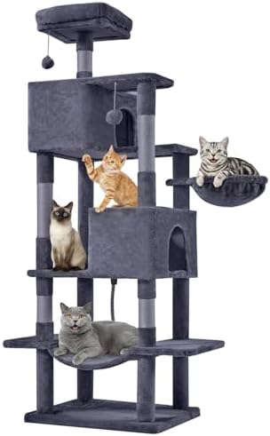 DUMOS Large 66 Inch Cat Tree Tower with Scratching Posts, Indoor Use