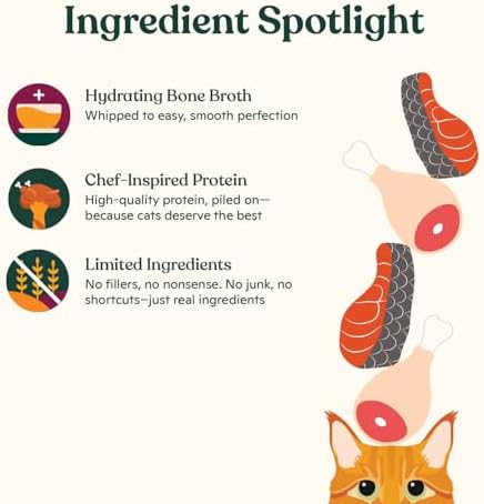 Made by Nacho Lickable Cat Treats Mousse Tubes 12 Count with Bone Broth Chicken and Salmon Recipe (.5 oz) No Grains, Corn, Wheat or Soy