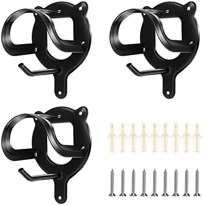 Dunzy 3 Pcs Bridle Hooks Horse Bridle Rack, Black