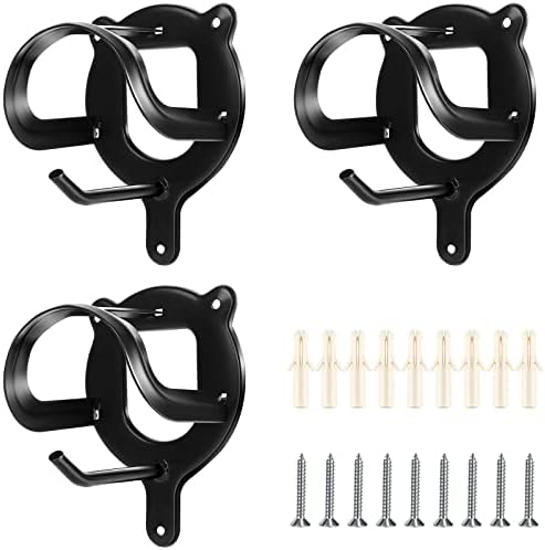 Dunzy 3 Pcs Bridle Hooks Horse Bridle Rack, Black