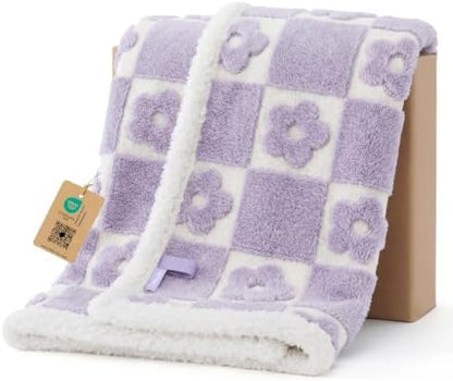 LE SURE Waterproof Dog Blankets for Small Dogs Cute Cozy 3D Jacquard,25x35