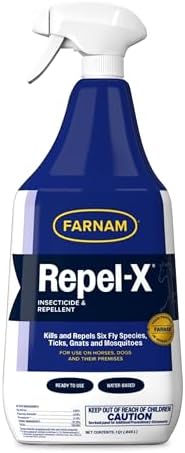 Farnam Repel-X Fly Spray for Horses, Ready To Use, 32 fl oz Spray
