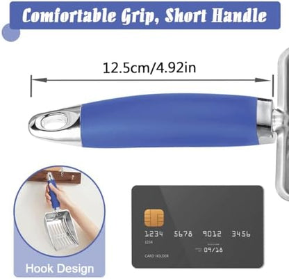 Cat Litter Scoop -Stainless Steel Metal Cat Litter Scoop-Sturdy Mesh Scooper - Mesh Shovel-Easy to Clean - Suitable for Cat Litter Box -Navy Blue
