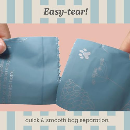 Extra Thick Plant Based Poop Bags - 2 pack, 240 bags, Blue Stone Color, Leak-Resistant Dog waste bags Unscented