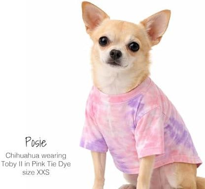 Pet Passion Toby II Dog T-Shirt, 3 Pack, Pink Tie Dye, X-Small