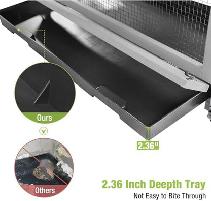 GUTINNEEN Large Ferret Cage Rat Cage 4 Levels Small Animal Cage for Chinchilla, Hedgehogs, Squirrel, Chameleon, Lizard, Gerbils Anti-Chewing
