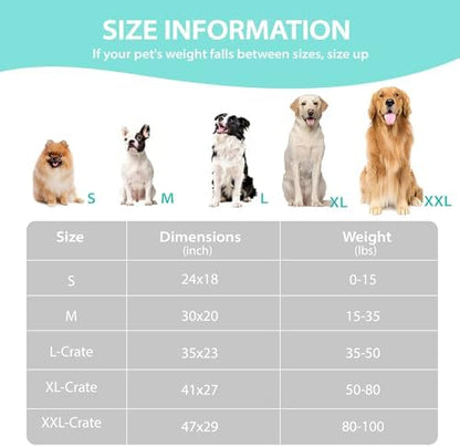 Dog Cooling Mat for Large Dogs, 30"x20" Memory Foam Pet Pad