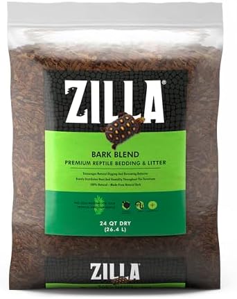 Zilla Reptile Terrarium Bedding, Reptile Substrate, Bark Blend, 24 Quart