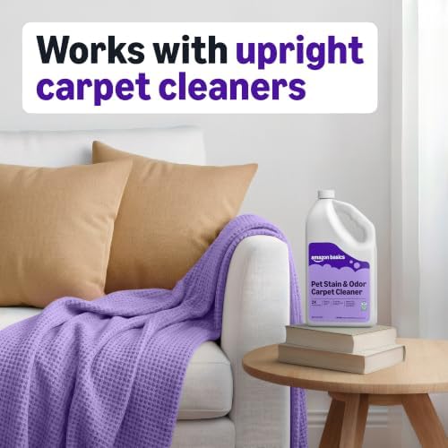 Amazon Basics Pet Stain Remover, Carpet Cleaner, Fresh Scent, 64 fl oz, Packaging May Vary