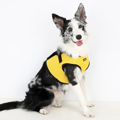 Puppia Soft Vest Dog Harness Step-in Padded Mesh No Choke No Pull Comfortable Walking Running Training for Small Medium Large Dogs, Yellow, XXX-Large